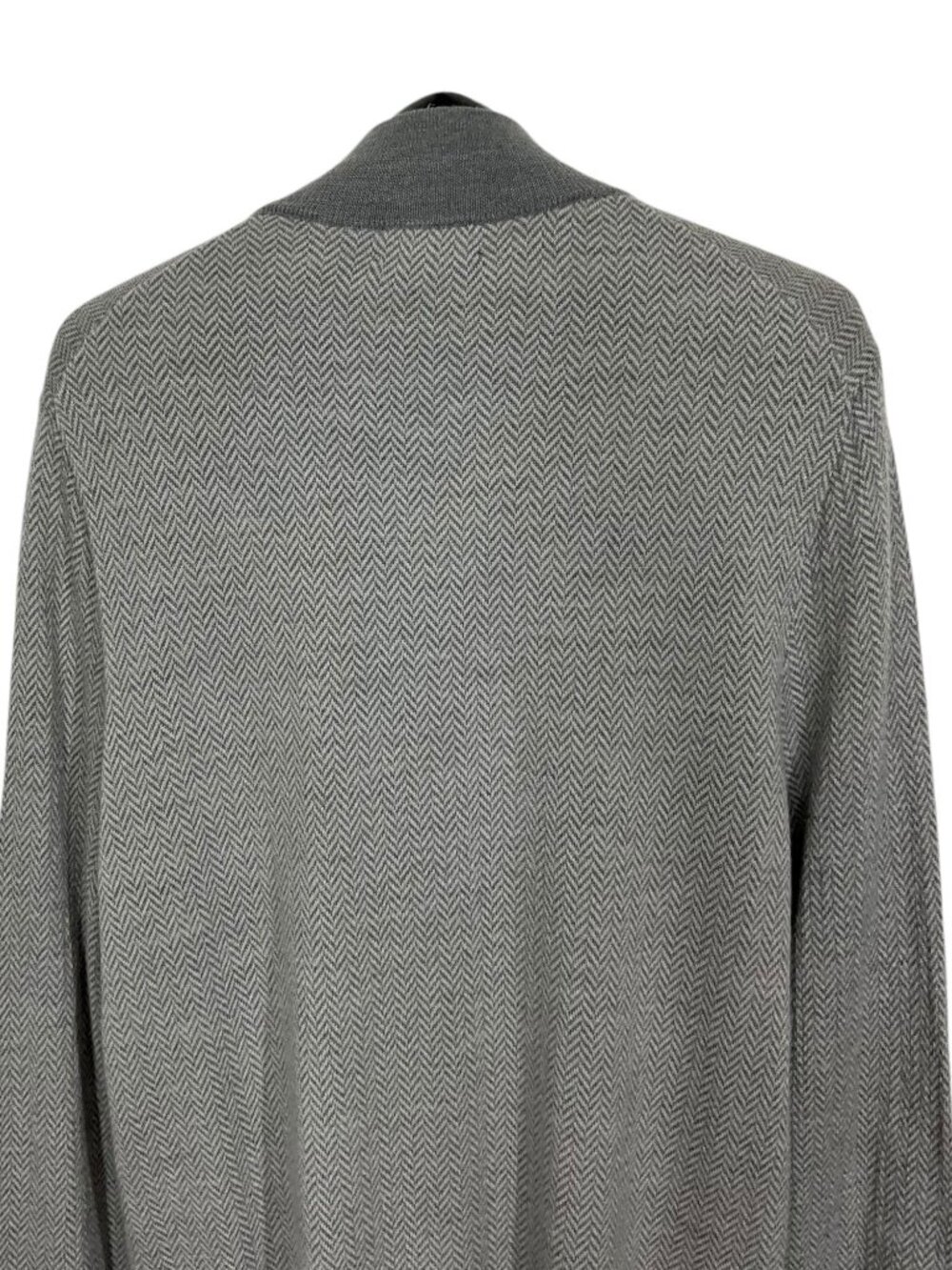 Brooks Brothers Merino Wool Quarter Zip Pullover Sweater XL Gray - Picture 9 of 13